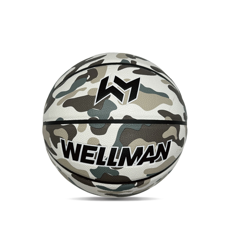 Hygroscopicity dalaman/luaran PU Bola bola keranjang sukan bercetak berwarna