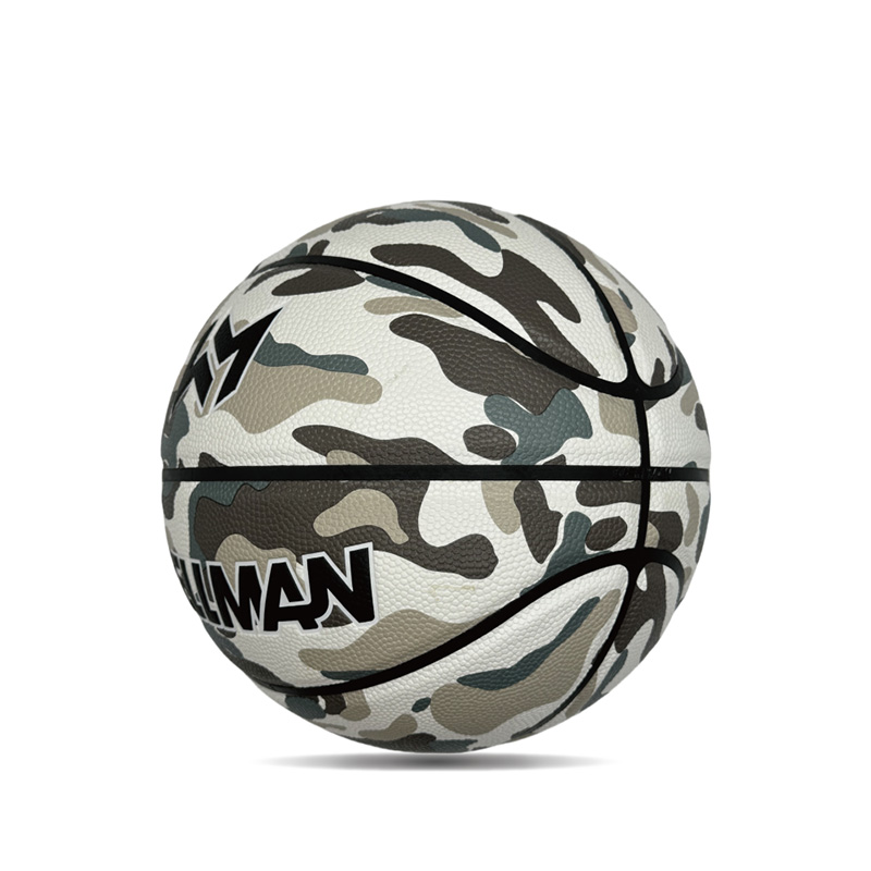 Hygroscopicity dalaman/luaran PU Bola bola keranjang sukan bercetak berwarna