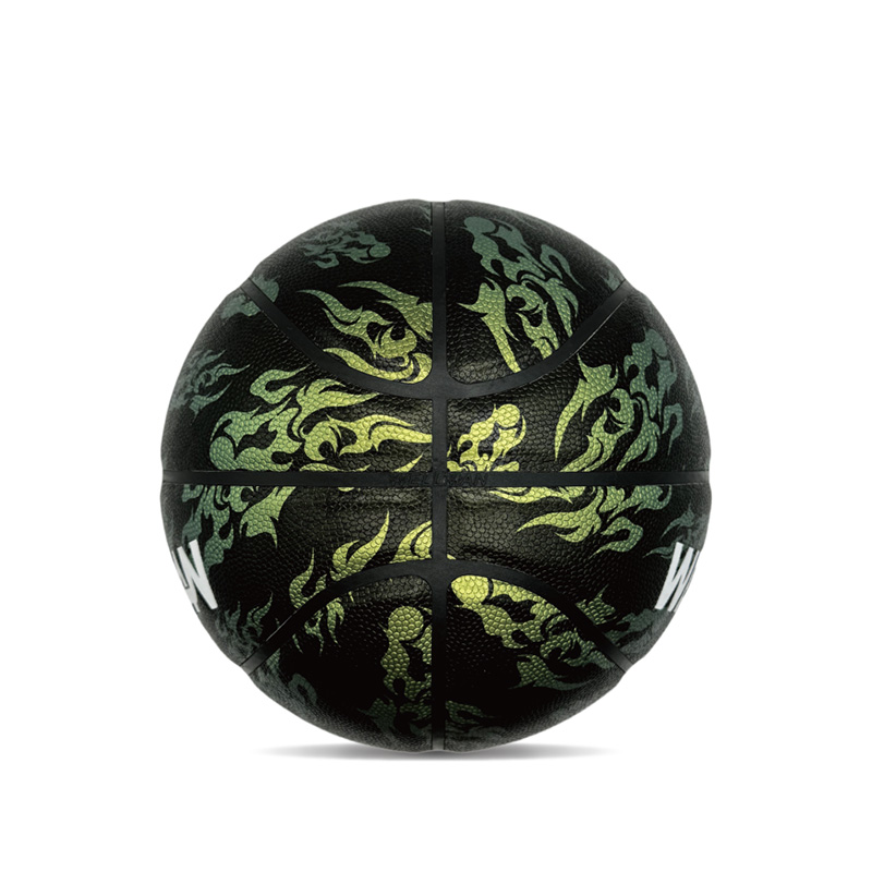 Hygroscopicity dalaman/luaran PU Bola bola keranjang sukan bercetak berwarna