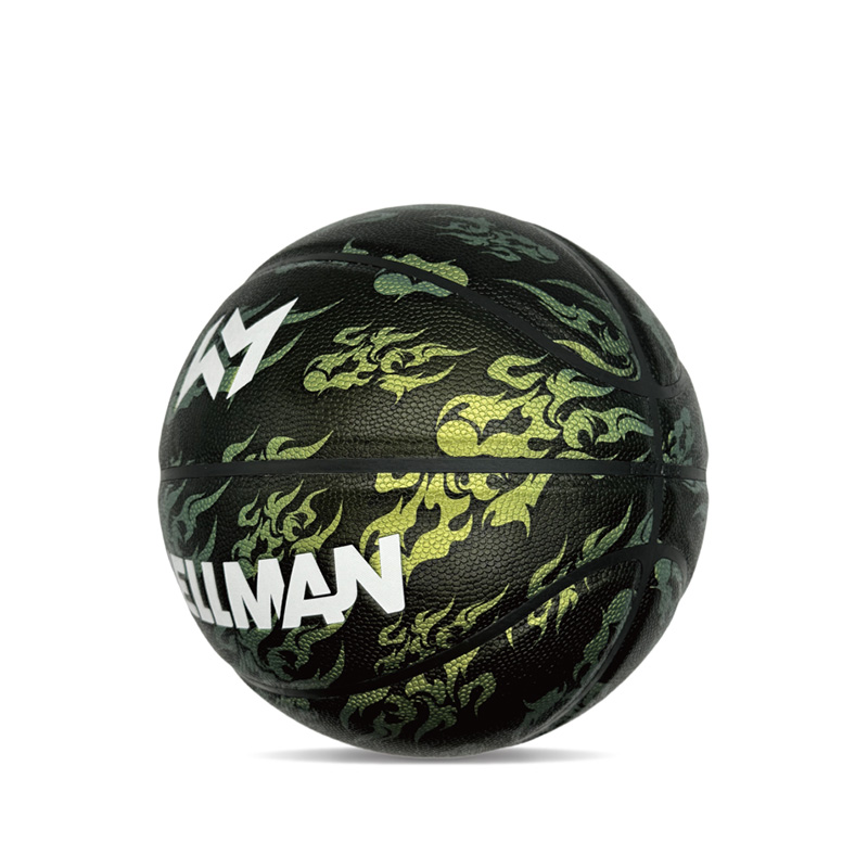 Hygroscopicity dalaman/luaran PU Bola bola keranjang sukan bercetak berwarna