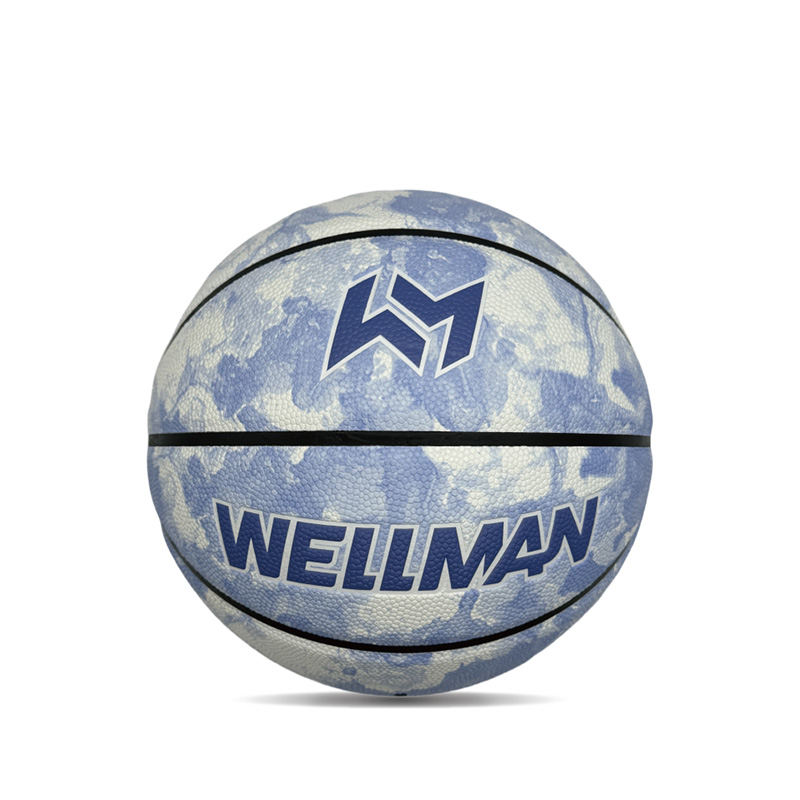 Hygroscopicity dalaman/luaran PU Bola bola keranjang sukan bercetak berwarna