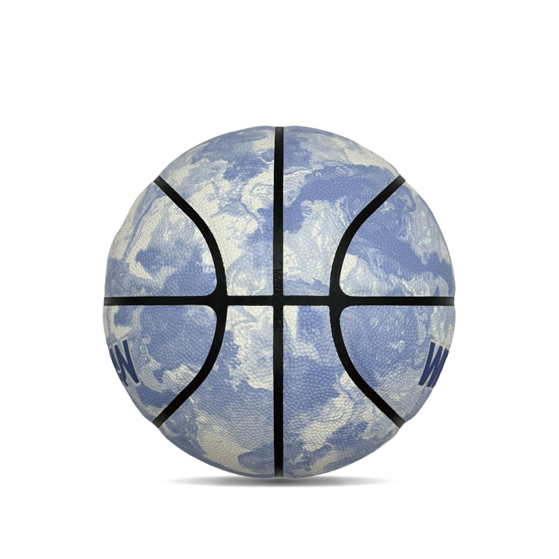 Hygroscopicity dalaman/luaran PU Bola bola keranjang sukan bercetak berwarna