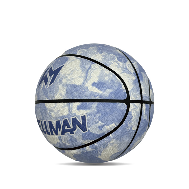 Hygroscopicity dalaman/luaran PU Bola bola keranjang sukan bercetak berwarna